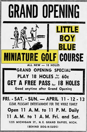 Little Boy Blue Miniature Golf - Apr 11 1969 Ad